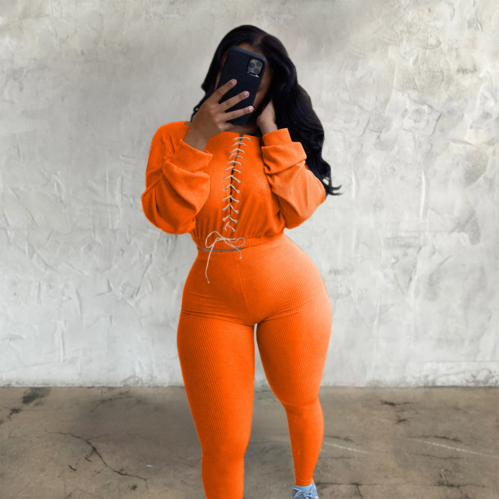 LADIES PLUS SIZE TWO PIECE ACTIVEWEAR TRACKSUIT BLACK / RED / GRAY / ORANGE (SIZE S - 3XL)