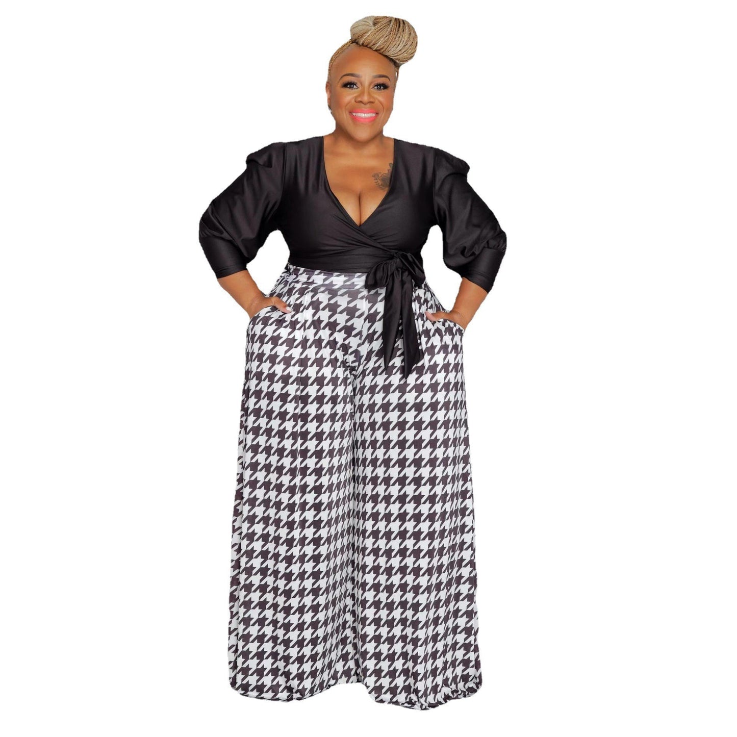 LADIES PLUS SIZE PANTS BLACK (SIZE XL - 5XL)