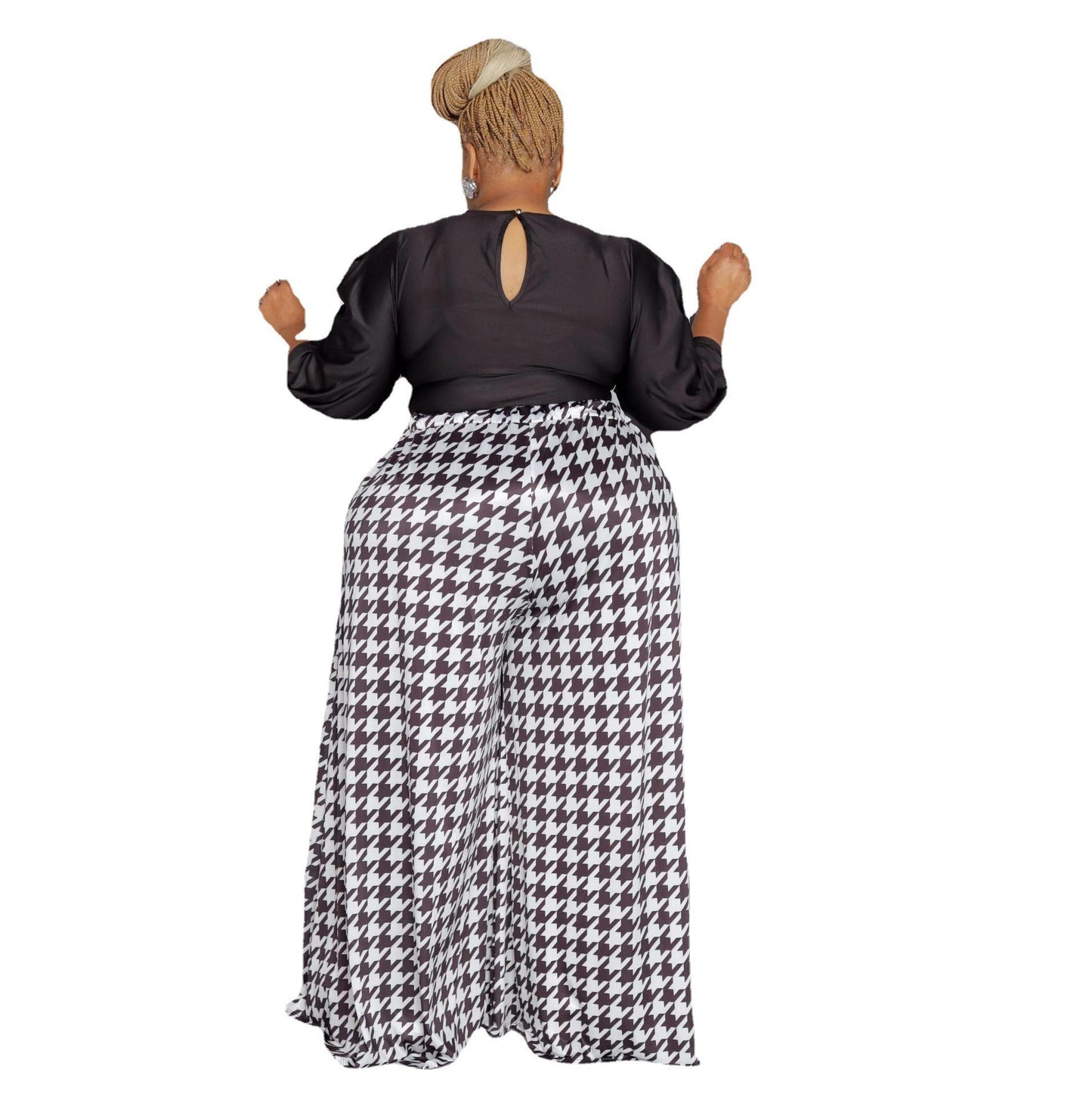 LADIES PLUS SIZE PANTS BLACK (SIZE XL - 5XL)