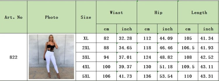 LADIES PLUS SIZE DENIM PANTS BLACK (SIZE XL - 5XL)