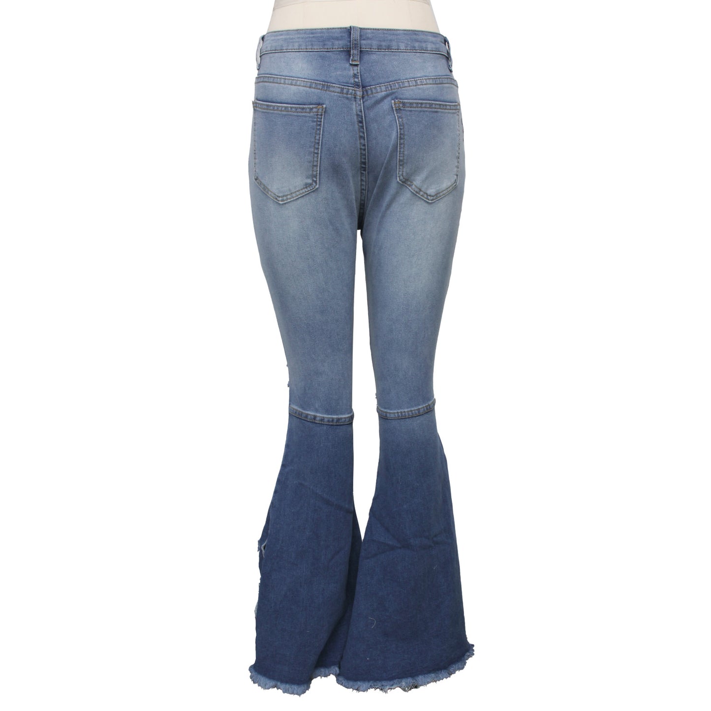 LADIES PLUS SIZE HIGH WAIST JEANS BLUE DENIM (SIZE S - 3XL)