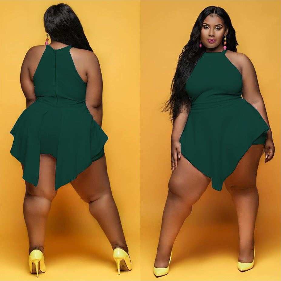 LADIES PLUS SIZE JUMPSUIT / ROMPER 5 COLOURS (SIZE L - 5XL)