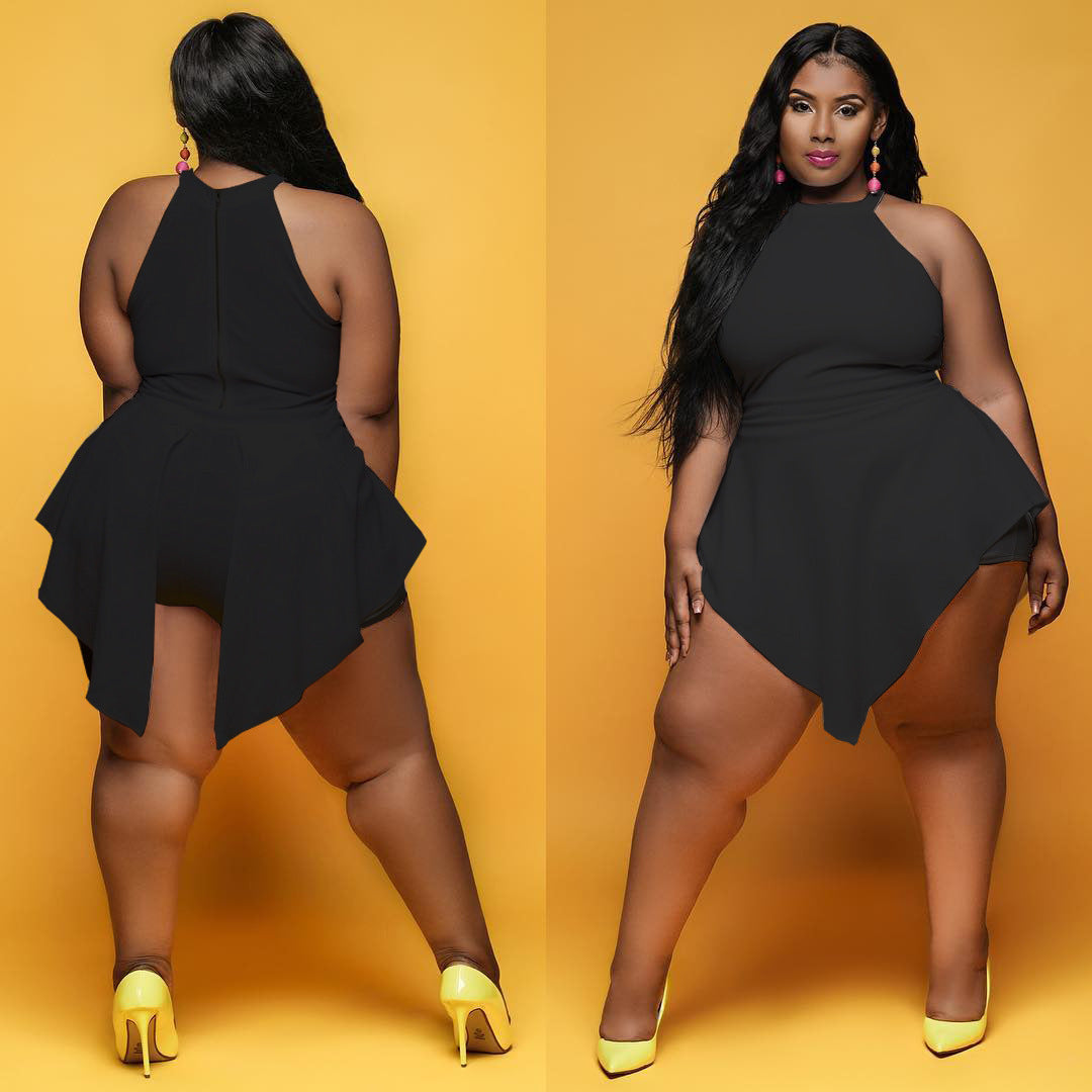 LADIES PLUS SIZE JUMPSUIT / ROMPER 5 COLOURS (SIZE L - 5XL)