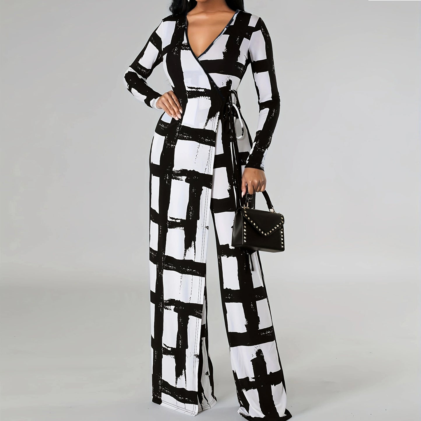 LADIES PLUS SIZE LOOSE JUMPSUIT BLACK (SIZE L - 4XL)