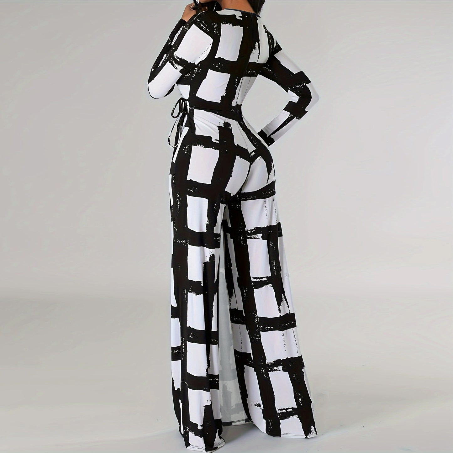 LADIES PLUS SIZE LOOSE JUMPSUIT BLACK (SIZE L - 4XL)