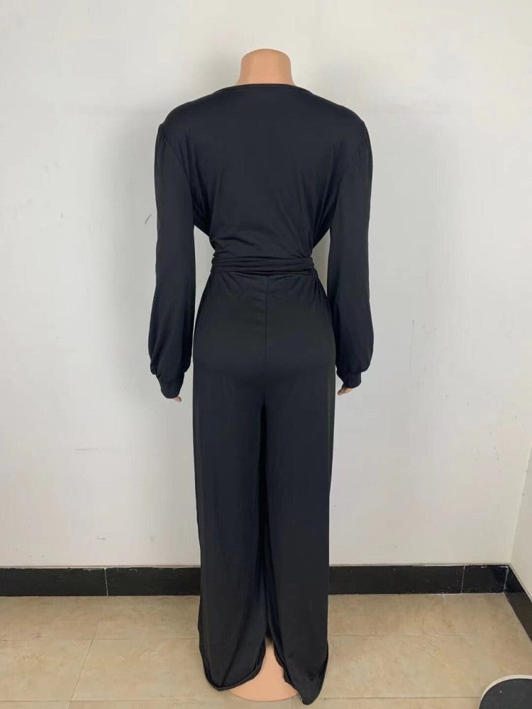 LADIES PLUS SIZE JUMPSUIT RED / BLACK (SIZE XL - 5XL)