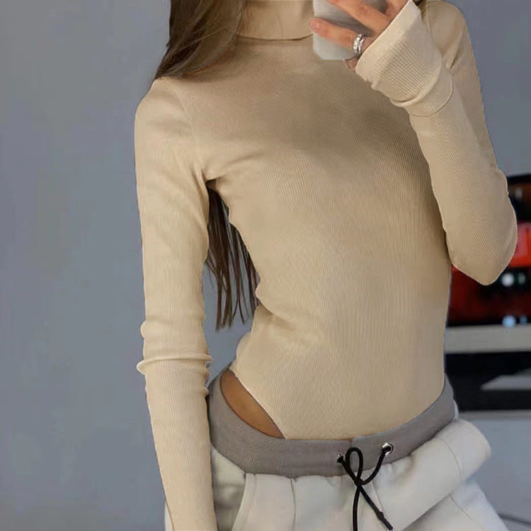 LADIES PLUS SIZE LONG SLEEVE ONE PIECE BODYSUIT 7 COLOURS (SIZE S - 2XL)