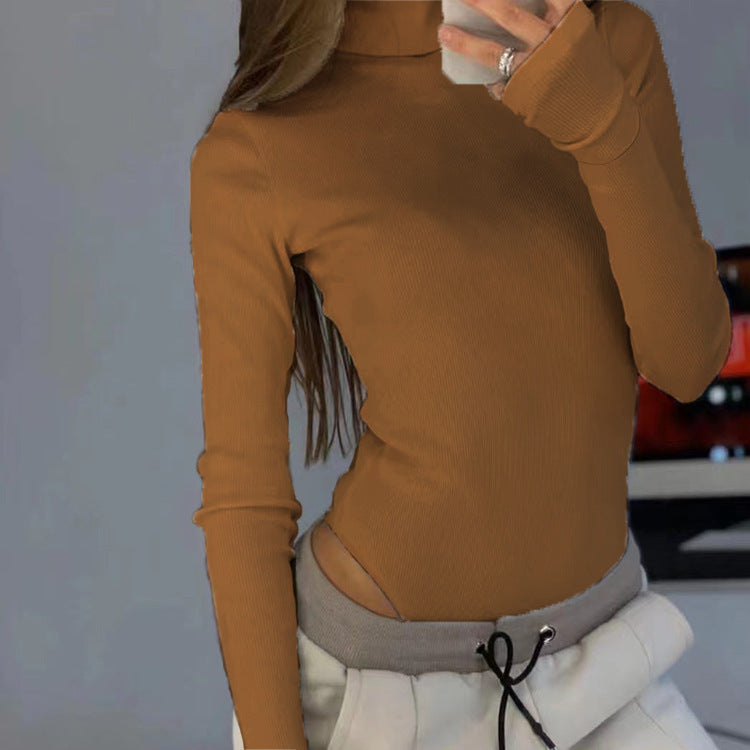 LADIES PLUS SIZE LONG SLEEVE ONE PIECE BODYSUIT 7 COLOURS (SIZE S - 2XL)