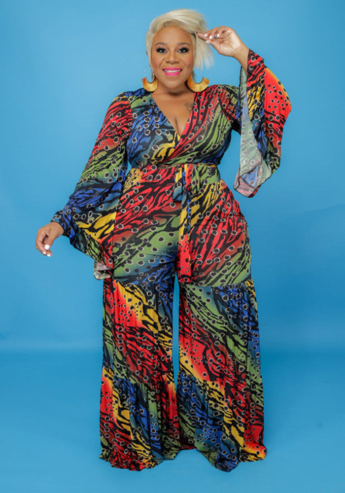 LADIES PLUS SIZE JUMPSUIT (SIZE XL - 5XL)