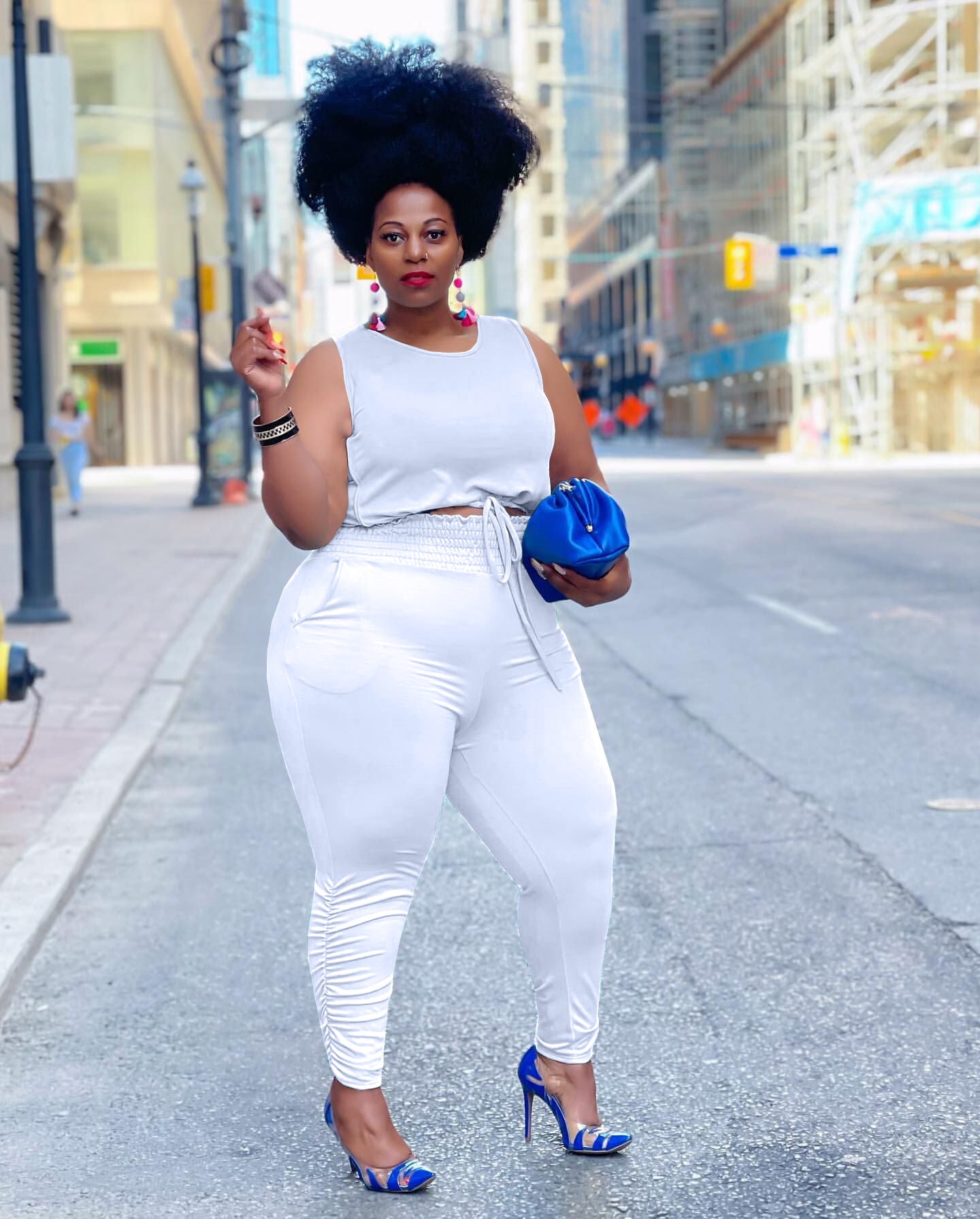 LADIES PLUS SIZE TWO PIECE SPORTS PANTS SET WHITE / RED / GRAY / BLACK / LIGHT TURQUOISE BLUE (SIZE L - 5XL)