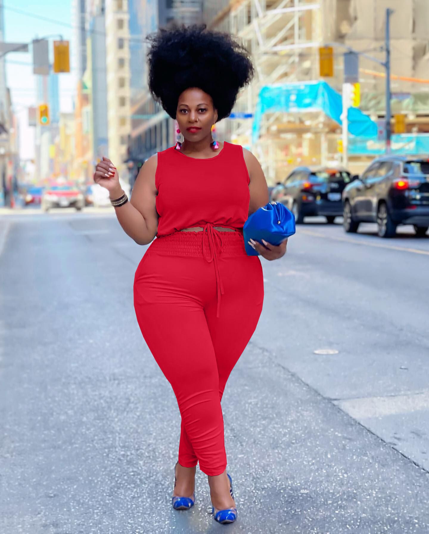 LADIES PLUS SIZE TWO PIECE SPORTS PANTS SET WHITE / RED / GRAY / BLACK / LIGHT TURQUOISE BLUE (SIZE L - 5XL)