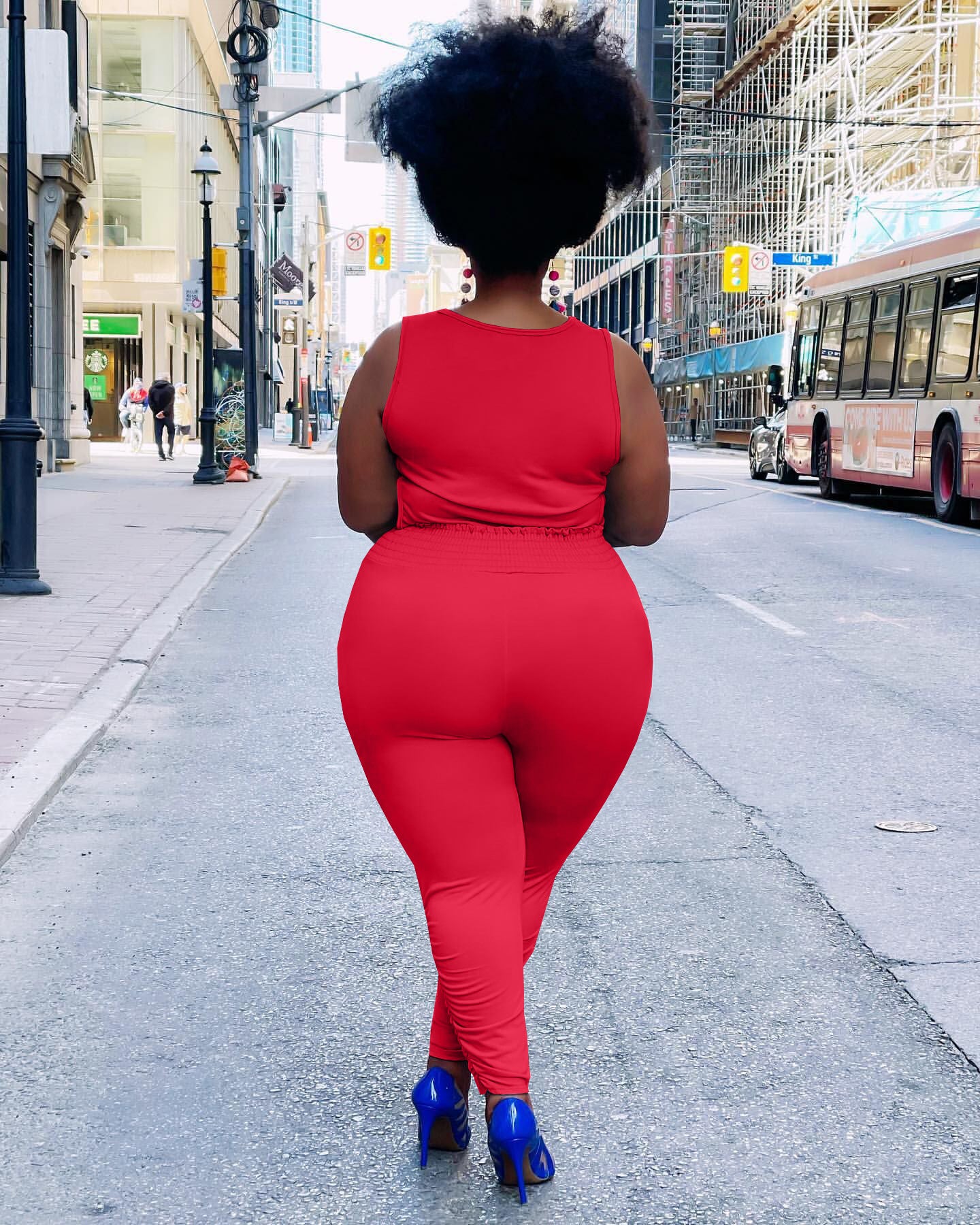 LADIES PLUS SIZE TWO PIECE SPORTS PANTS SET WHITE / RED / GRAY / BLACK / LIGHT TURQUOISE BLUE (SIZE L - 5XL)