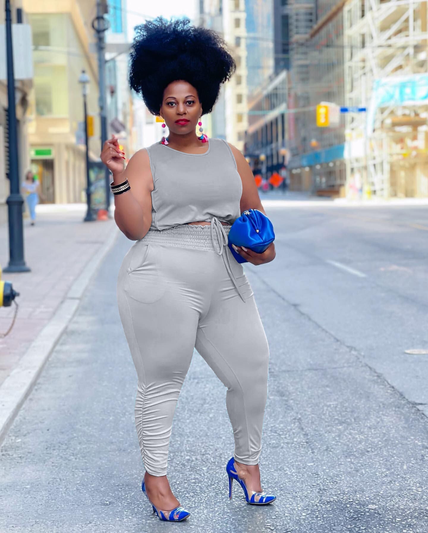 LADIES PLUS SIZE TWO PIECE SPORTS PANTS SET WHITE / RED / GRAY / BLACK / LIGHT TURQUOISE BLUE (SIZE L - 5XL)