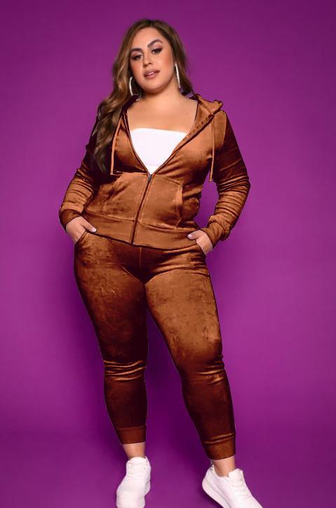 LADIES PLUS SIZE TWO PIECE TRACKSUIT SET 7 COLOURS (SIZE XL - 4XL)