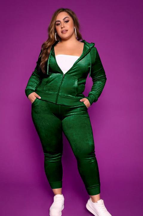 LADIES PLUS SIZE TWO PIECE TRACKSUIT SET 7 COLOURS (SIZE XL - 4XL)