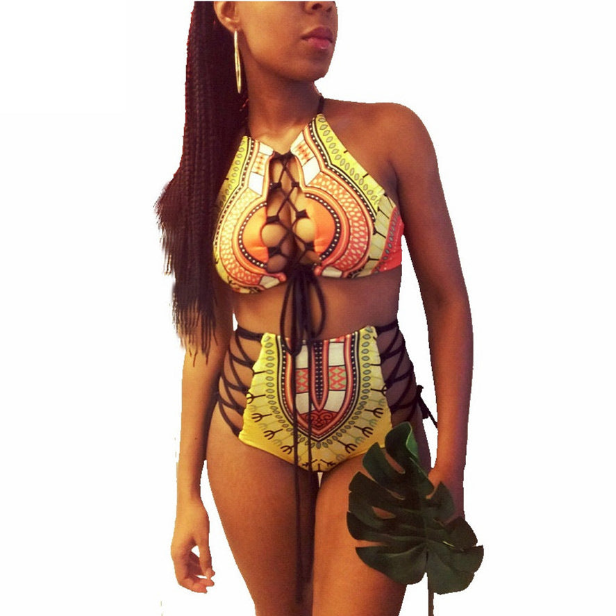 LADIES PLUS SIZE TWO PIECE SWIMWEAR (SIZE M - 3XL)
