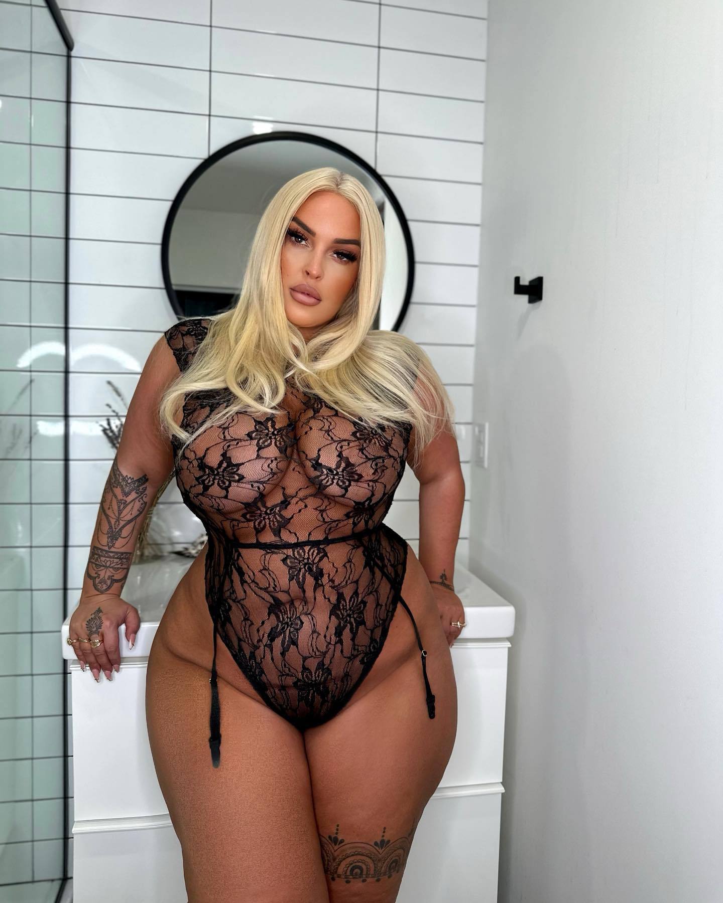 LADIES PLUS SIZE ONE PIECE BODYSUIT LINGERIE (SIZE XL - 3XL)