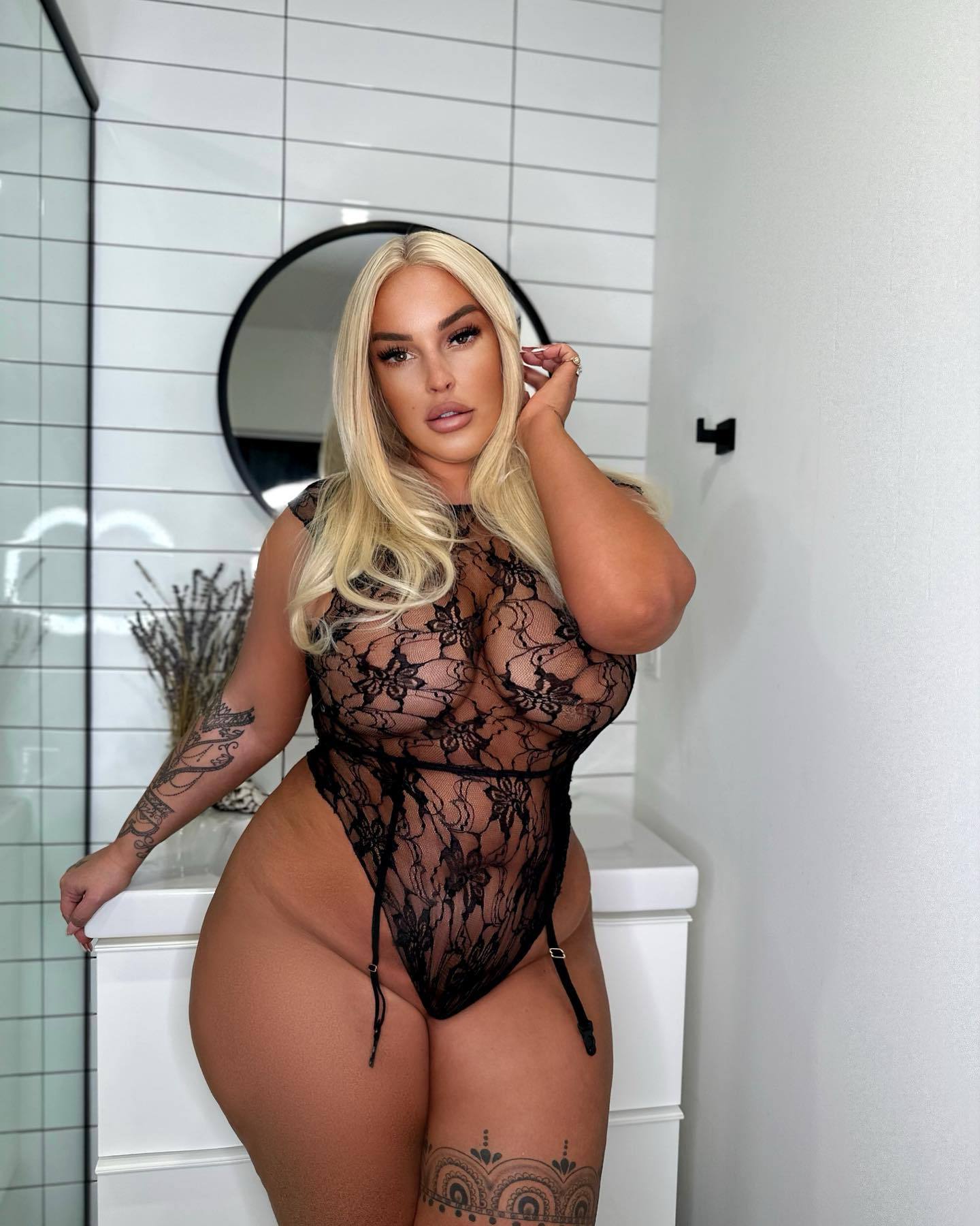 LADIES PLUS SIZE ONE PIECE BODYSUIT LINGERIE (SIZE XL - 3XL)