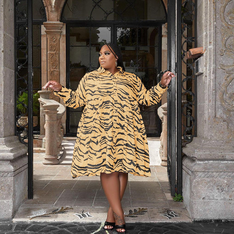 LADIES PLUS SIZE LOOSE DRESS 6 COLOURS (SIZE XL - 5XL)