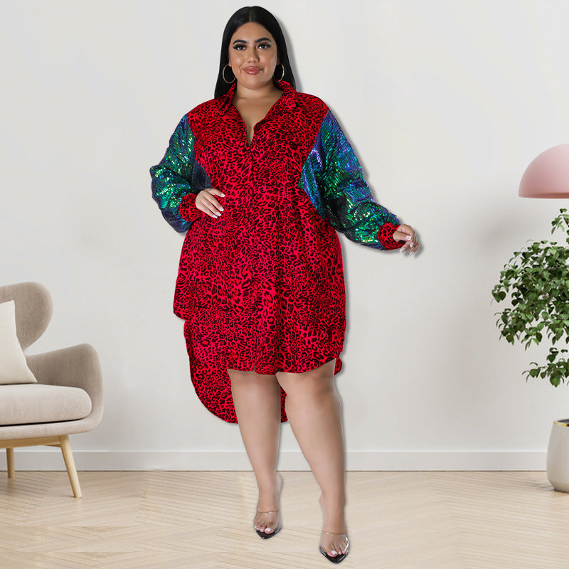 LADIES PLUS SIZE DRESS RED / BLUE / GREEN / BROWN / PURPLE (SIZE XL - 5XL)