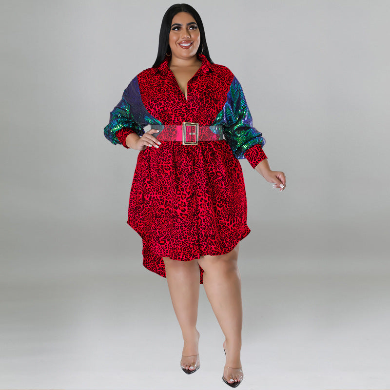 LADIES PLUS SIZE DRESS RED / BLUE / GREEN / BROWN / PURPLE (SIZE XL - 5XL)