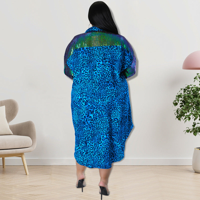 LADIES PLUS SIZE DRESS RED / BLUE / GREEN / BROWN / PURPLE (SIZE XL - 5XL)