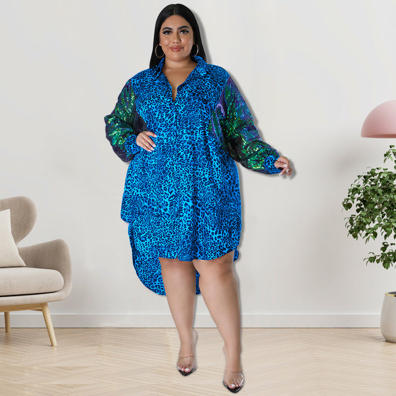 LADIES PLUS SIZE DRESS RED / BLUE / GREEN / BROWN / PURPLE (SIZE XL - 5XL)