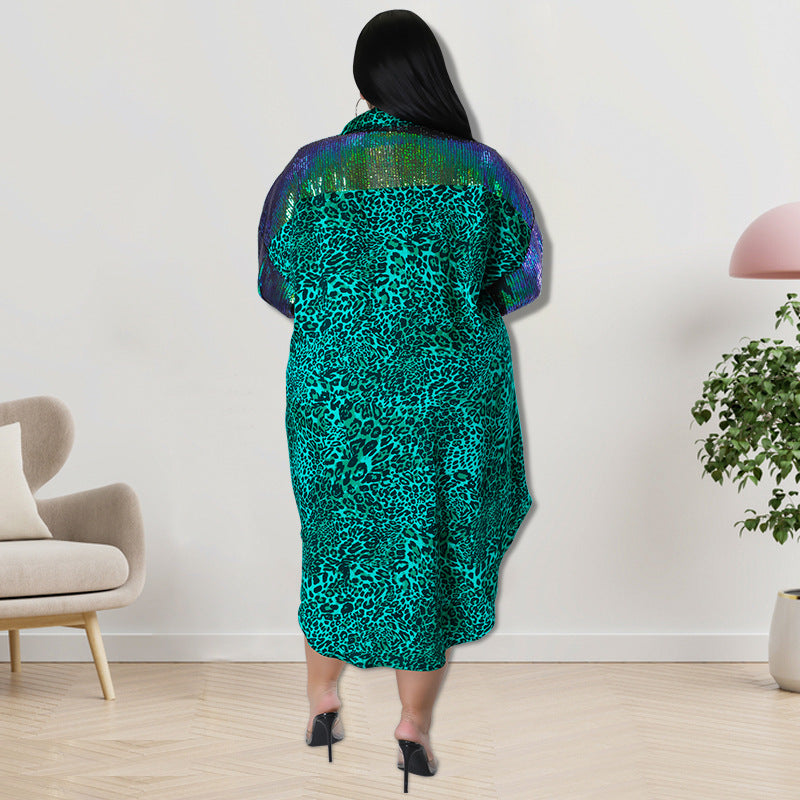 LADIES PLUS SIZE DRESS RED / BLUE / GREEN / BROWN / PURPLE (SIZE XL - 5XL)
