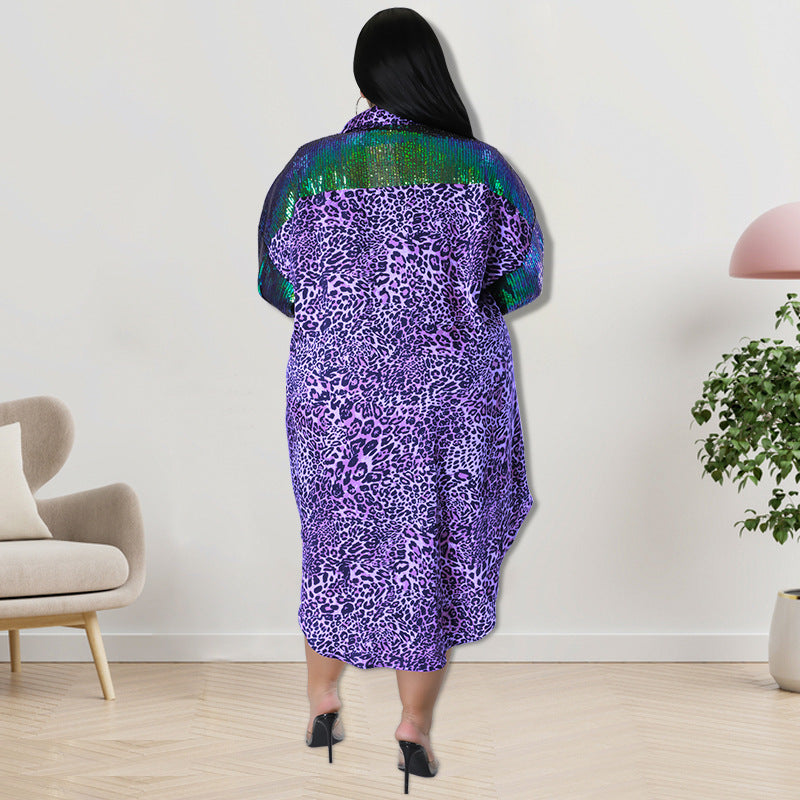 LADIES PLUS SIZE DRESS RED / BLUE / GREEN / BROWN / PURPLE (SIZE XL - 5XL)