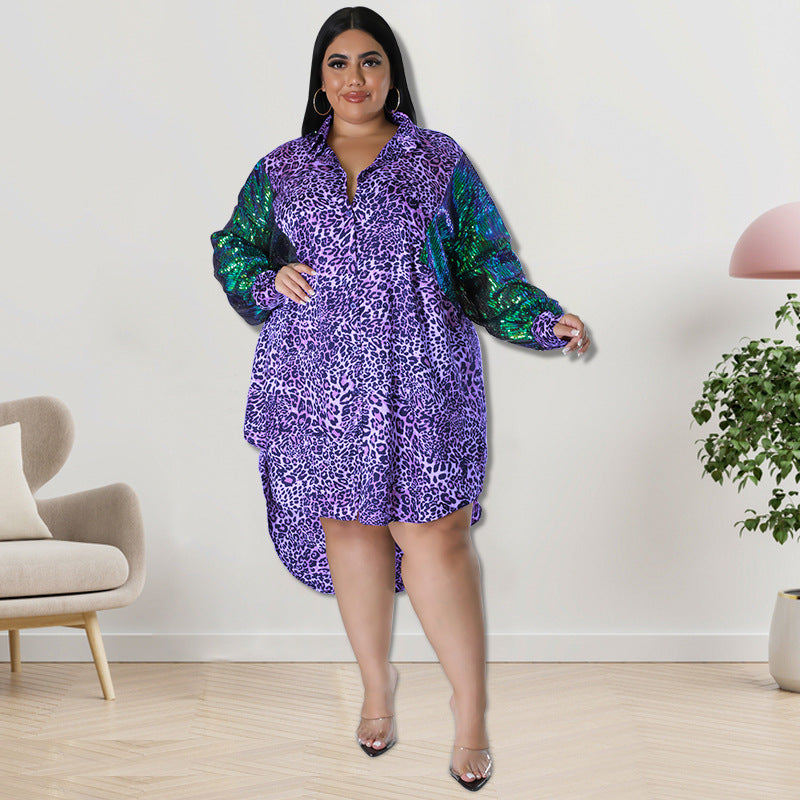 LADIES PLUS SIZE DRESS RED / BLUE / GREEN / BROWN / PURPLE (SIZE XL - 5XL)