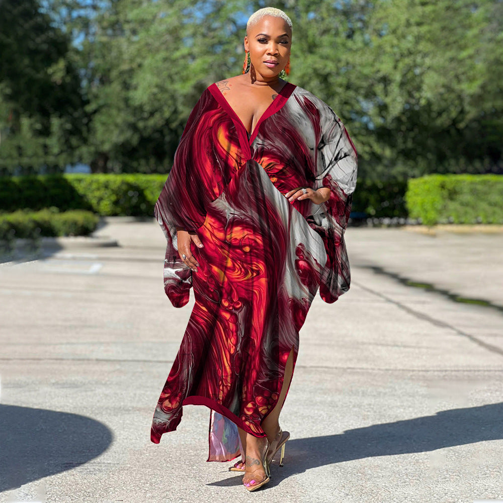 LADIES PLUS SIZE LONG SLEEVE DRESS 5 COLOURS (SIZE XL - 5XL)