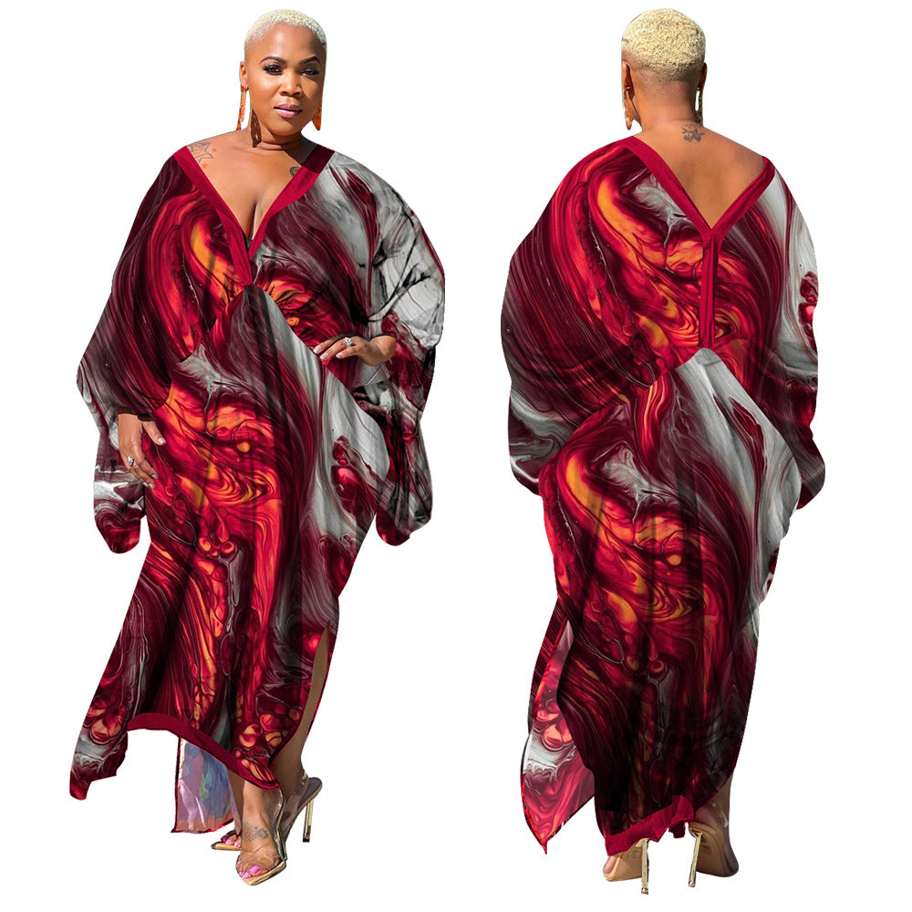LADIES PLUS SIZE LONG SLEEVE DRESS 5 COLOURS (SIZE XL - 5XL)