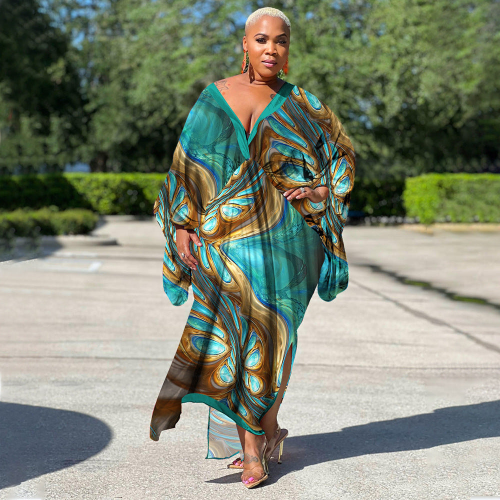 LADIES PLUS SIZE LONG SLEEVE DRESS 5 COLOURS (SIZE XL - 5XL)