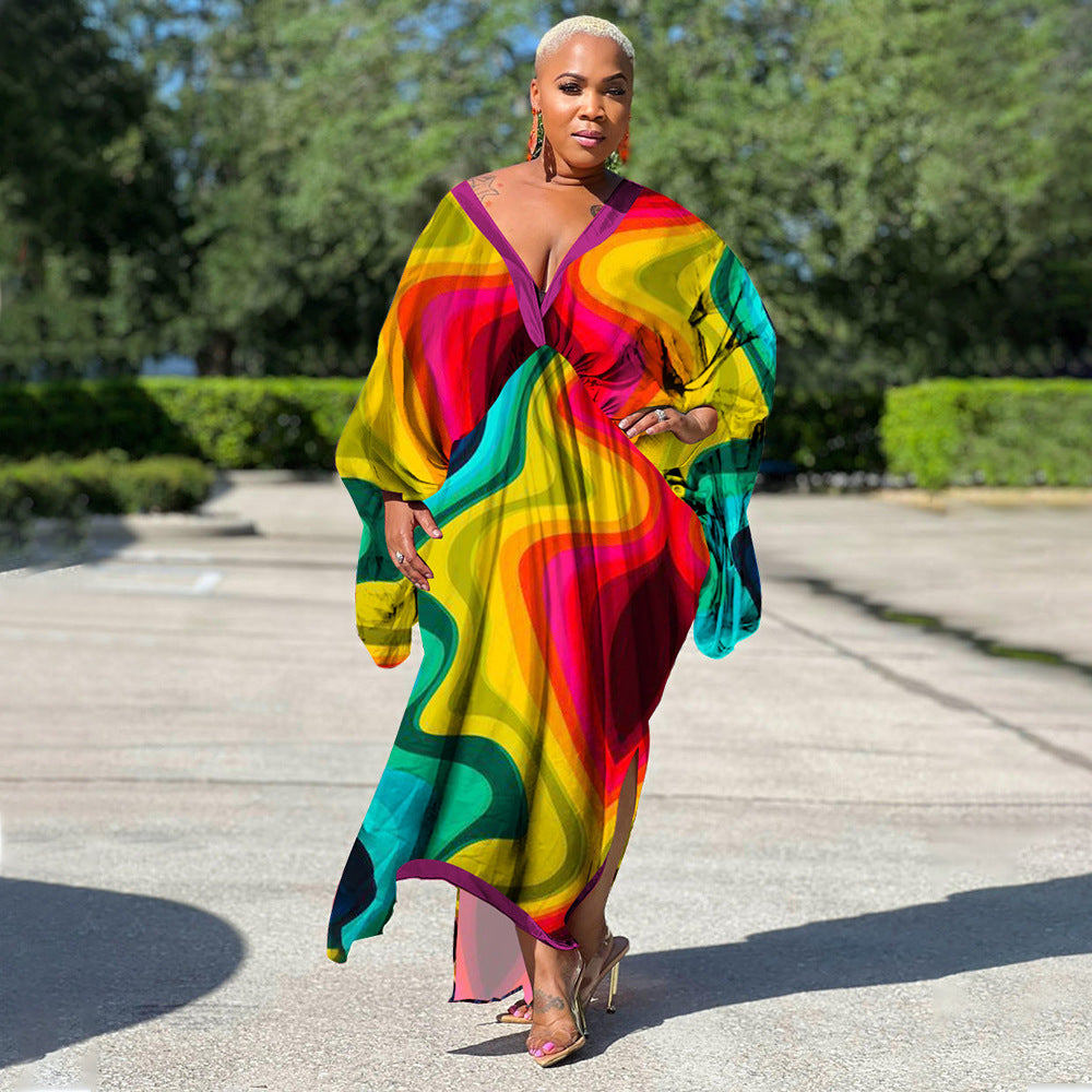 LADIES PLUS SIZE LONG SLEEVE DRESS 5 COLOURS (SIZE XL - 5XL)