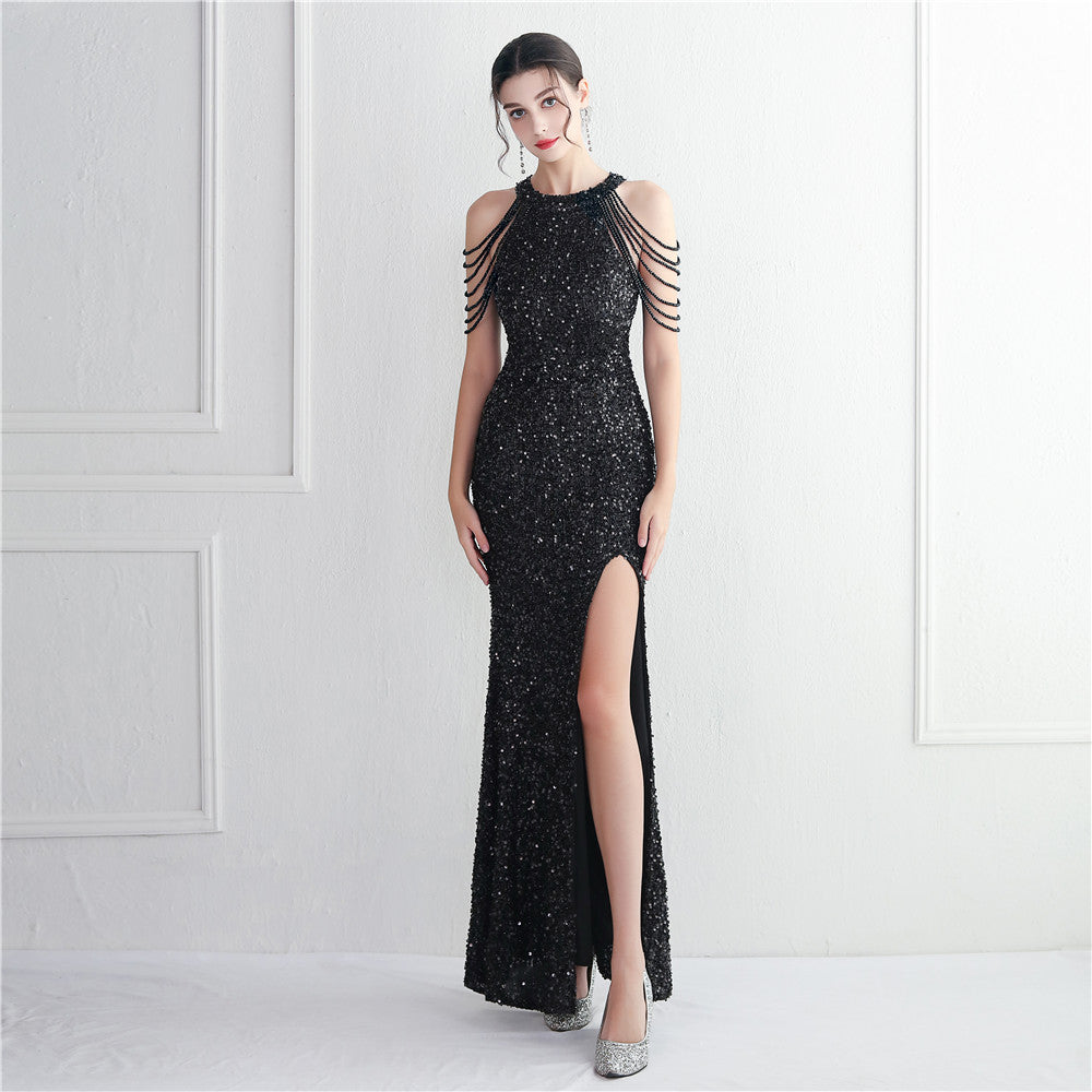LADIES PLUS SIZE SEQUIN FORMAL PARTY / EVENING DRESS 10 COLOURS (SIZE 3XL - 4XL)