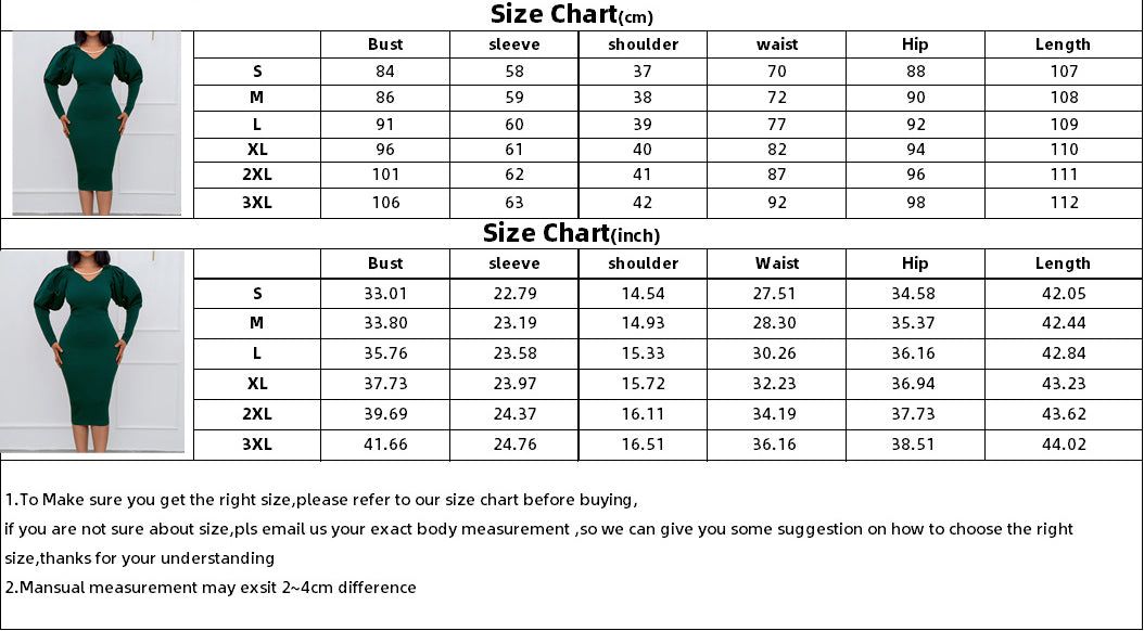 LADIES PLUS SIZE LONG SLEEVE DRESS RED / GREEN / BLACK (SIZE S - 3XL)