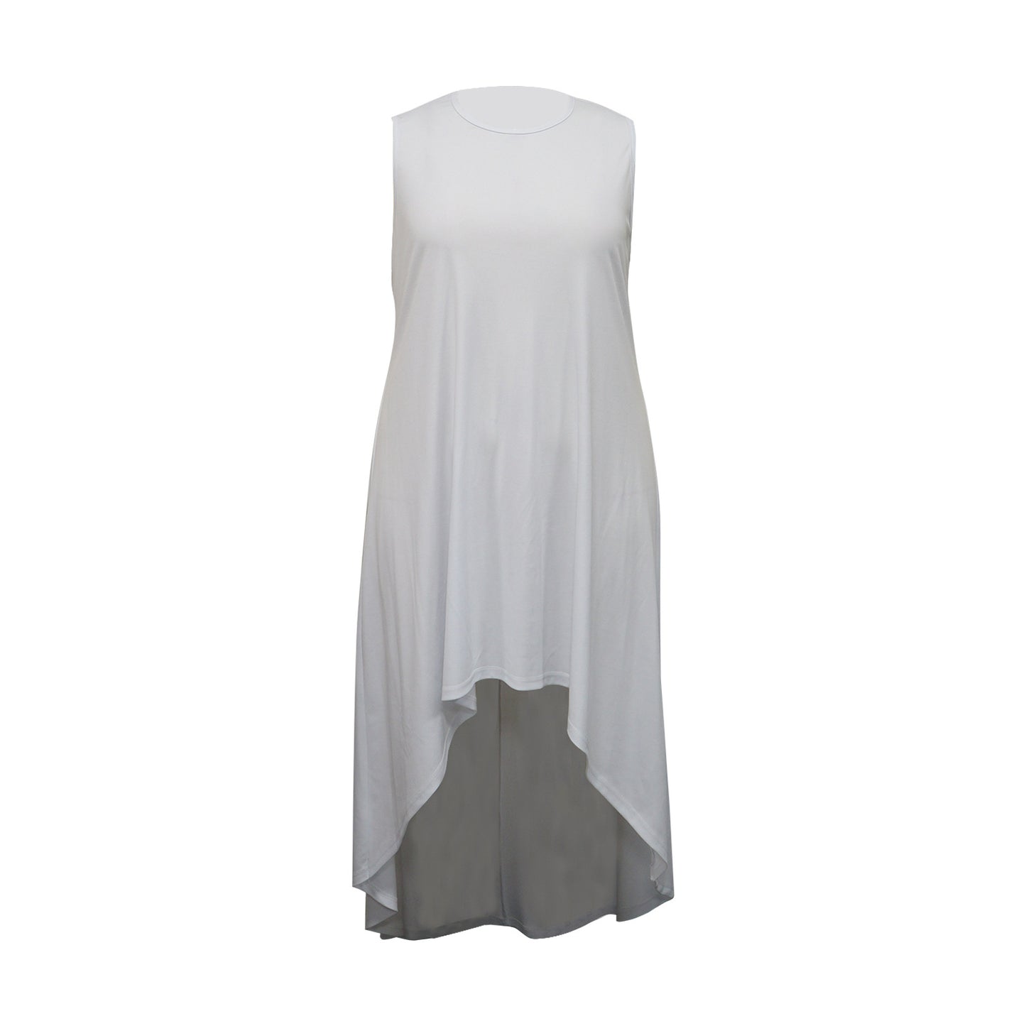 LADIES PLUS SIZE CASUAL DRESS WHITE (SIZE XL - 5XL)
