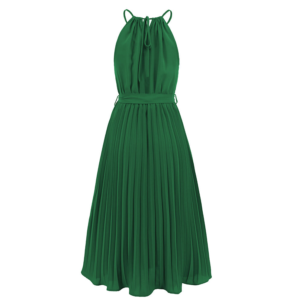 LADIES SLEEVELESS DRESS PINK / GREEN / WHITE / BLACK / BLUE (SIZE S - 2XL)