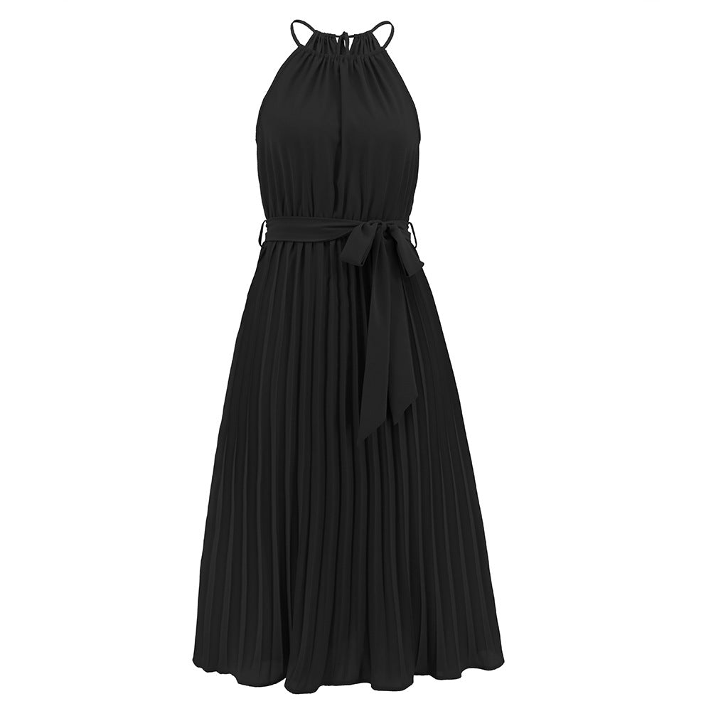 LADIES SLEEVELESS DRESS PINK / GREEN / WHITE / BLACK / BLUE (SIZE S - 2XL)