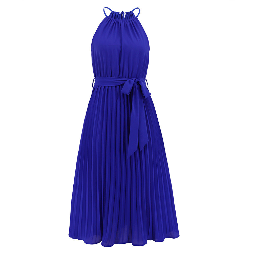 LADIES SLEEVELESS DRESS PINK / GREEN / WHITE / BLACK / BLUE (SIZE S - 2XL)