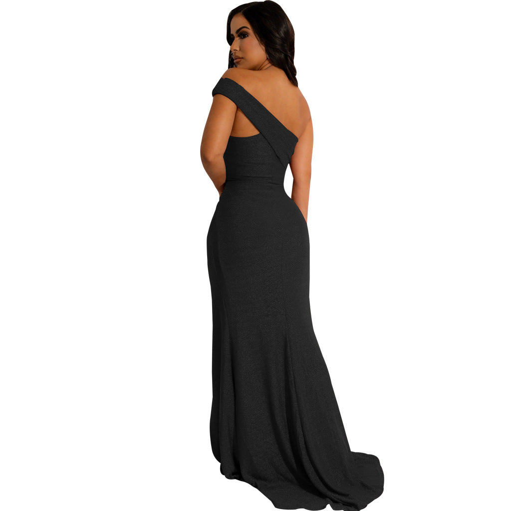 LADIES DRESS WITH SLIT 6 COLOURS (SIZE S - 2XL)