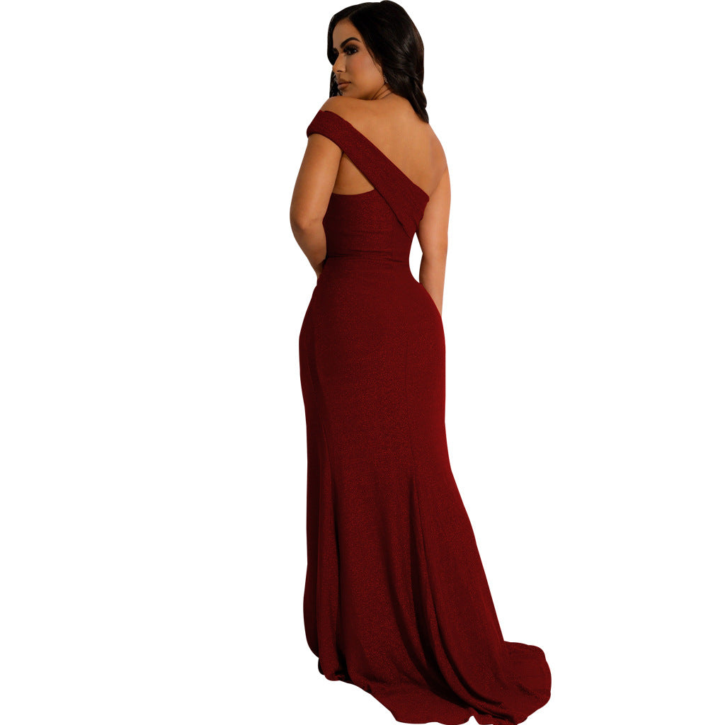 LADIES DRESS WITH SLIT 6 COLOURS (SIZE S - 2XL)