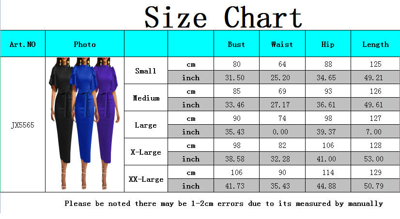 LADIES SHORT SLEEVE DRESS BLUE / PURPLE / BLACK (SIZE S - 2XL)