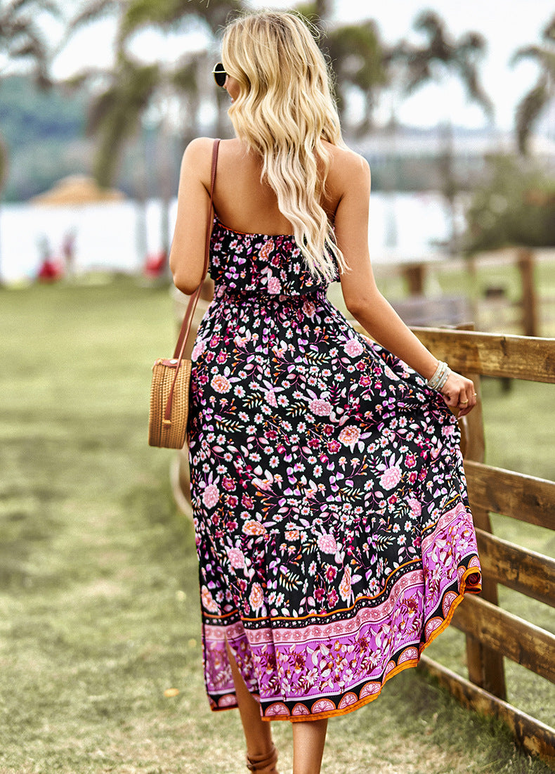 LADIES STRAPLESS DRESS DARK BLUE / PINK / BLACK / LIGHT GREEN (SIZE S - XL)