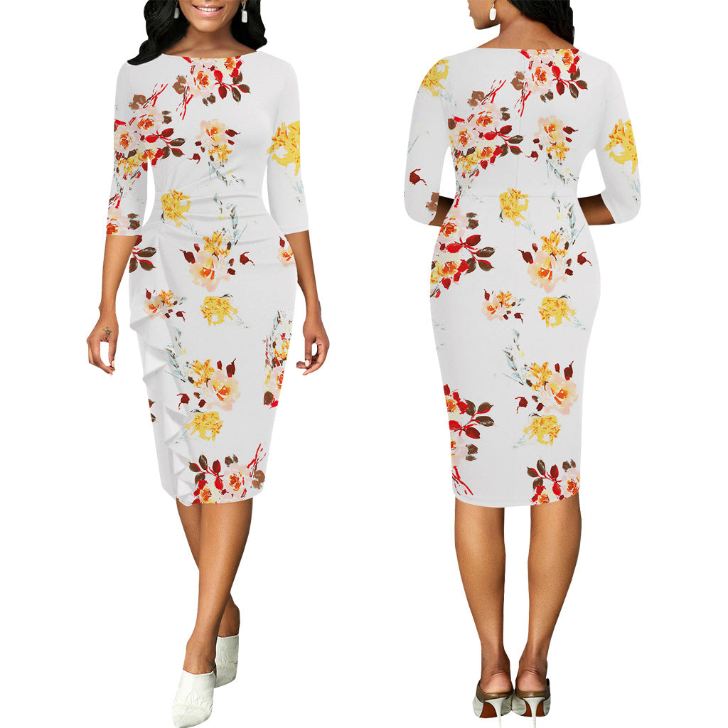 LADIES FLORAL & PRINTED DRESS 24 DIFFERENT COLOURS / VARIETIES (SIZE S - 2XL)