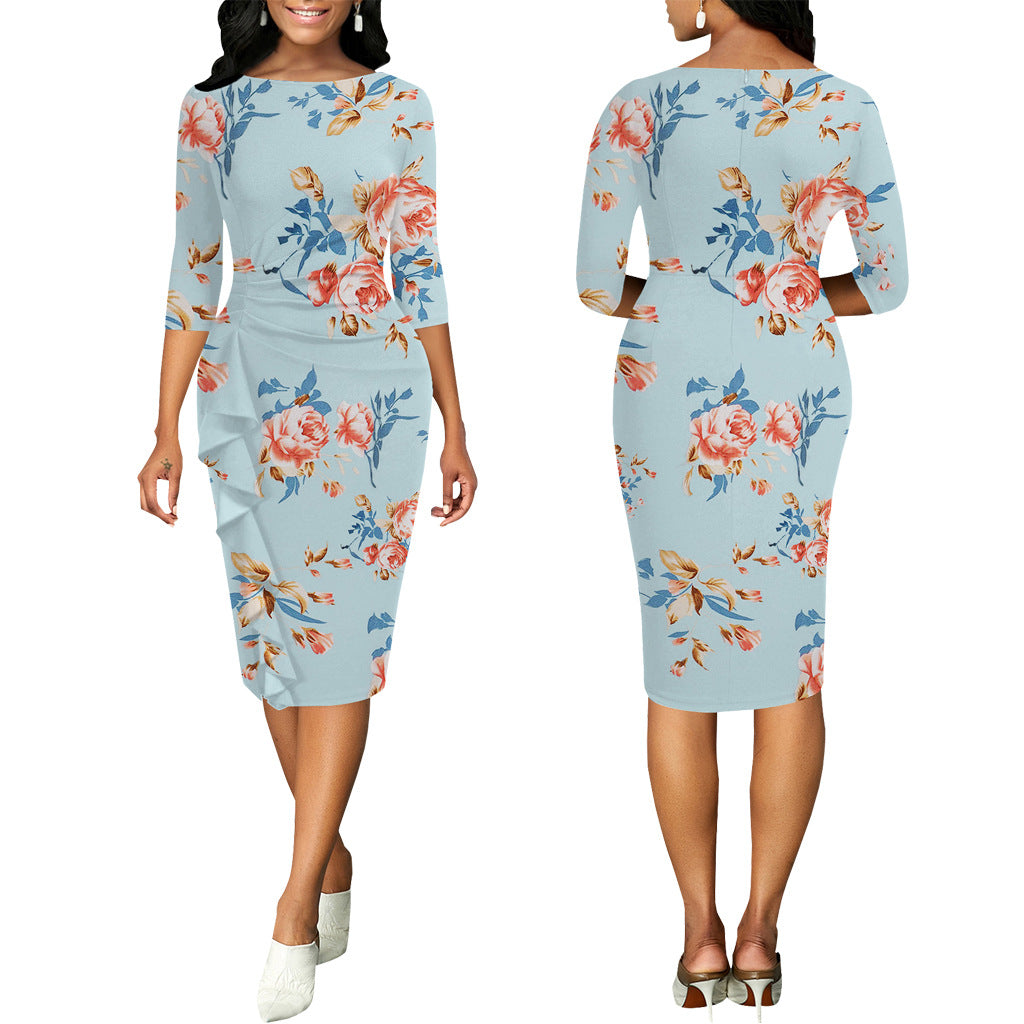 LADIES FLORAL & PRINTED DRESS 24 DIFFERENT COLOURS / VARIETIES (SIZE S - 2XL)