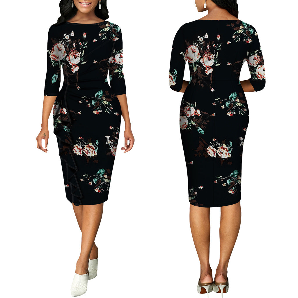 LADIES FLORAL & PRINTED DRESS 24 DIFFERENT COLOURS / VARIETIES (SIZE S - 2XL)