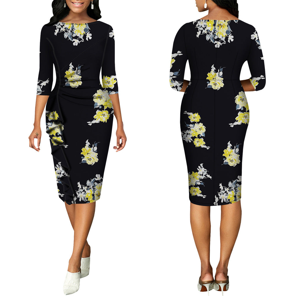 LADIES FLORAL & PRINTED DRESS 24 DIFFERENT COLOURS / VARIETIES (SIZE S - 2XL)