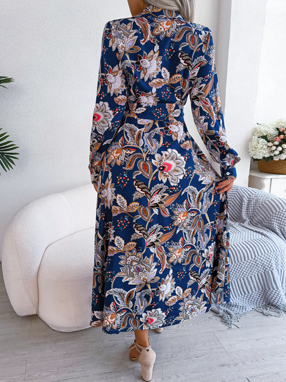 LONG SLEEVELESS DRESS WHITE / BLUE / GREEN (SIZE S - XL)