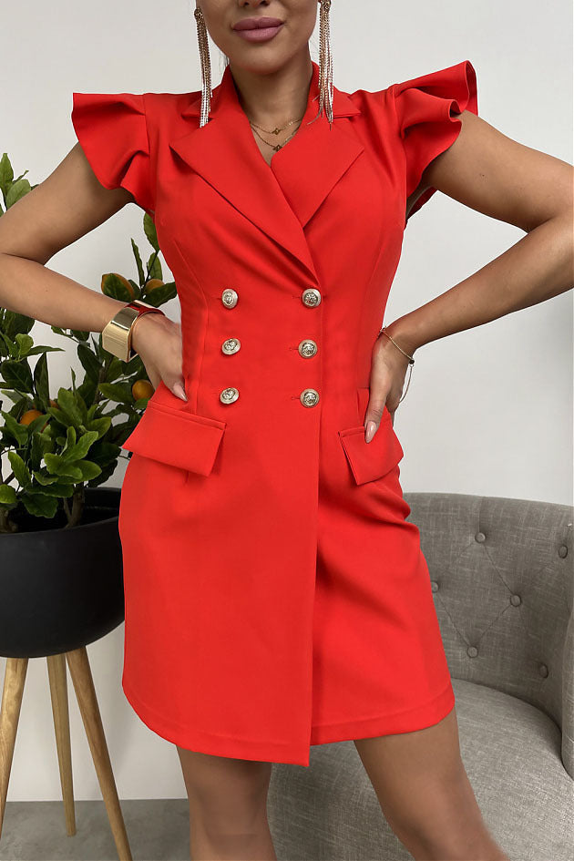 LADIES SUIT DRESS WHITE / RED / BLACK / BEIGE / DARK PINK (SIZE S - XL)